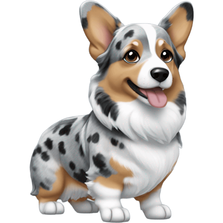 Blue Merle welsh corgi emoji