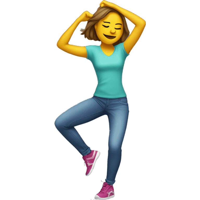 woman dabbing  emoji