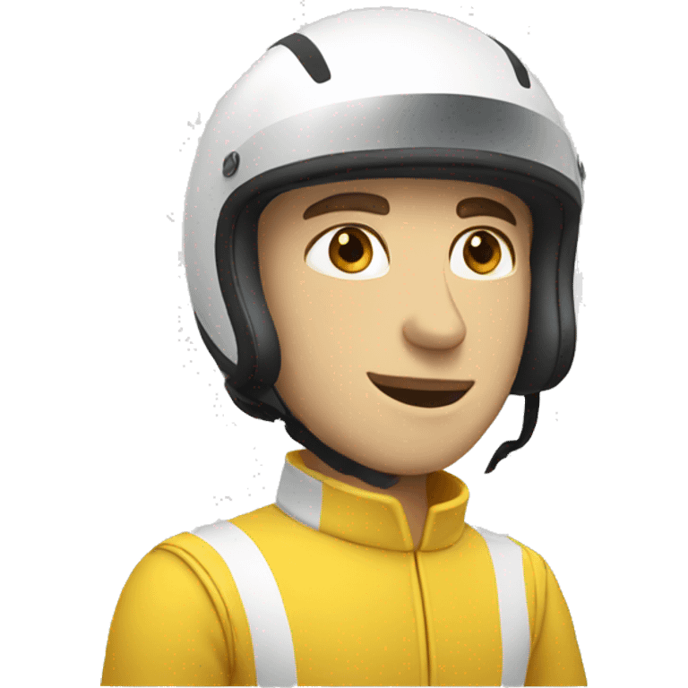 racer white male with a helmet emoji