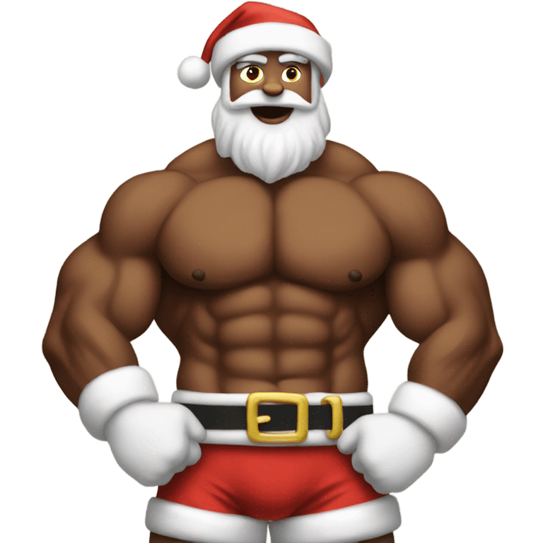 Buff Santa with abs emoji