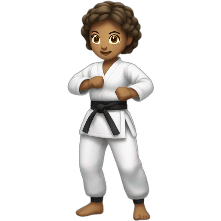 Muscular Martial Arts Girl emoji