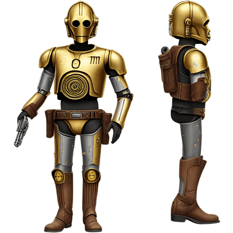 Old dirty west Bounty hunter C3po emoji