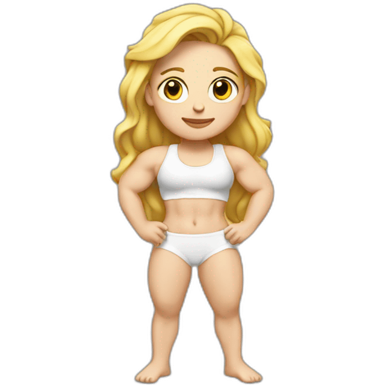 body builder White girl shape emoji