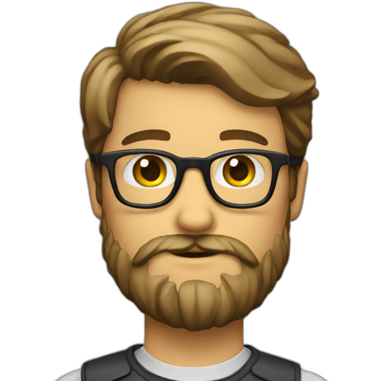 nerd with beard saluting emoji