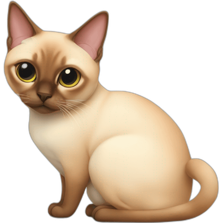 fat red point siamese emoji