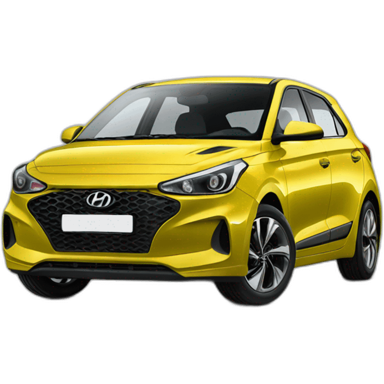 Voiture modèle i20 hyundai vert veine emoji