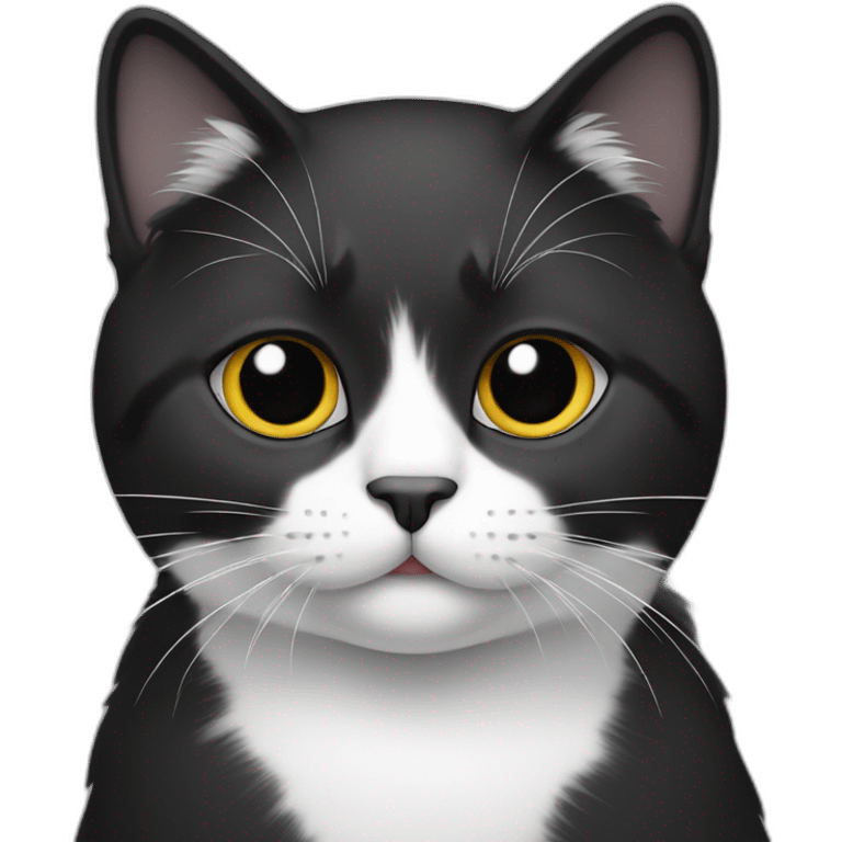 cat black and white emoji