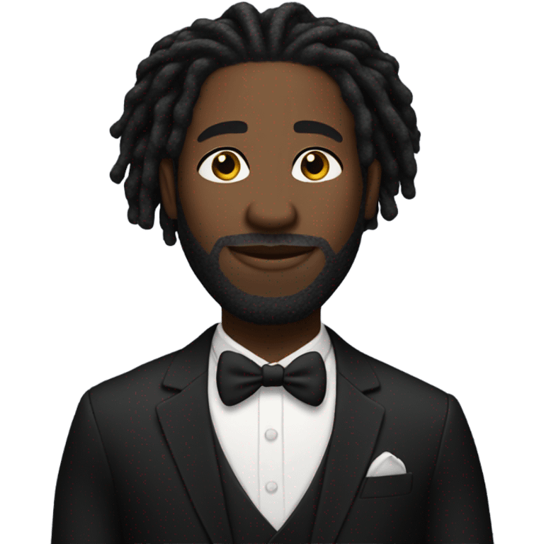 Black man with dreadlocks having a date night￼ emoji