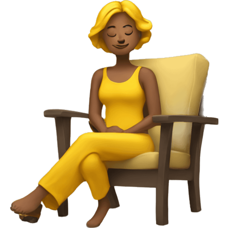 yellow woman relax emoji