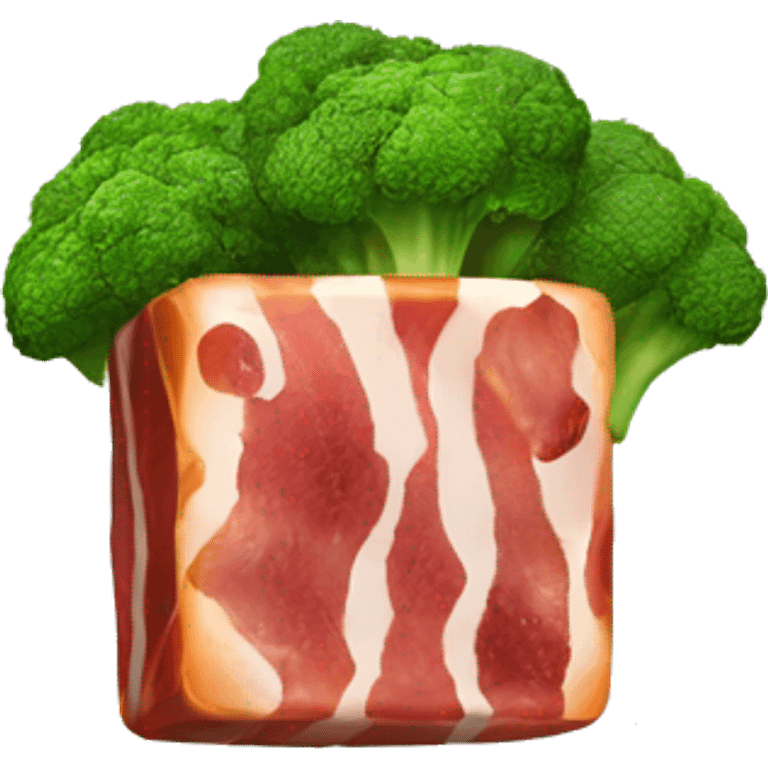 Dice bacon broccoli  emoji