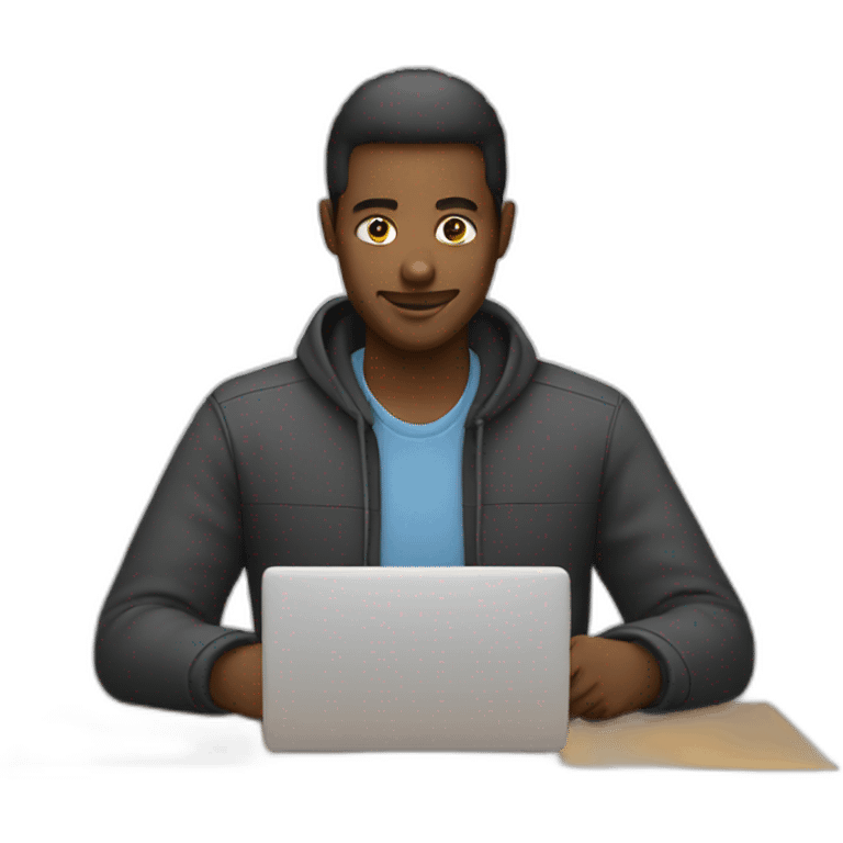 Programmer working on laptop emoji