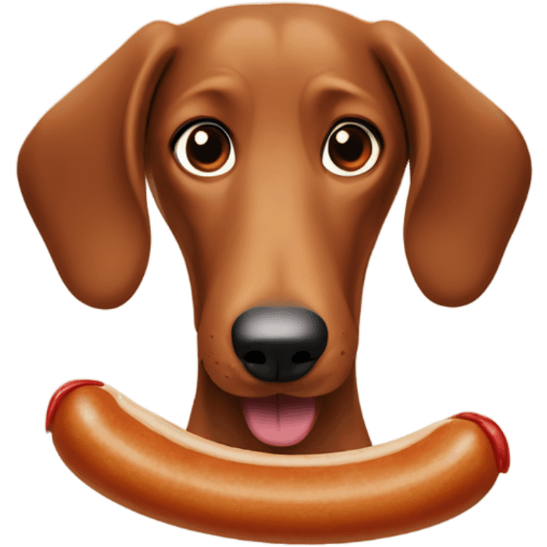 sausage dog eating a sausage  emoji