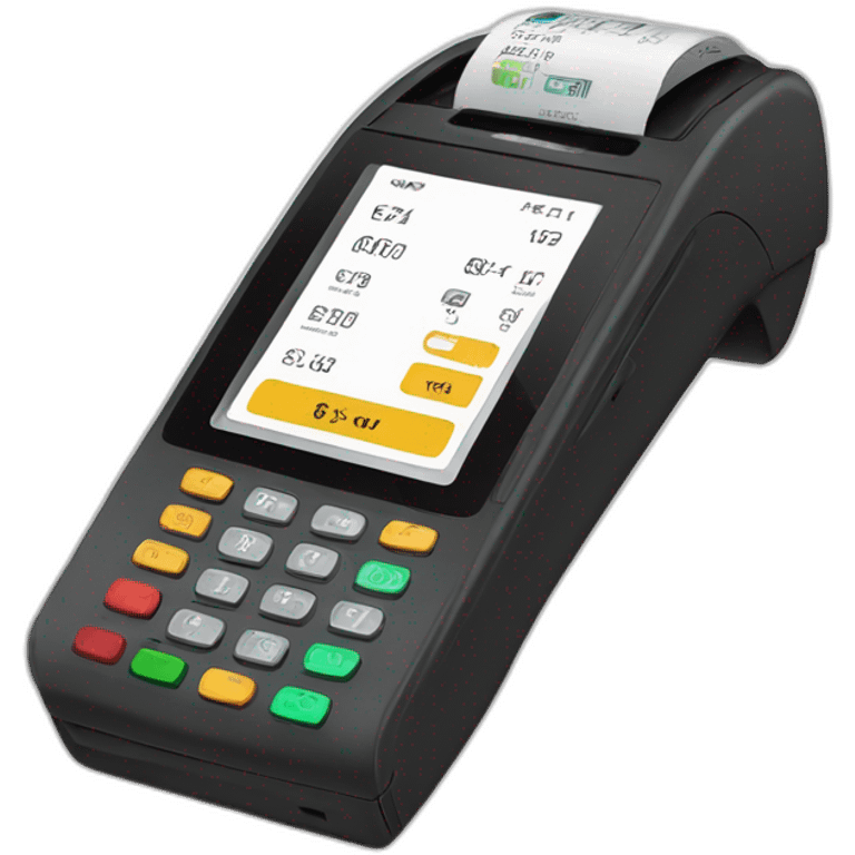 mobile payment terminal touchscreen emoji