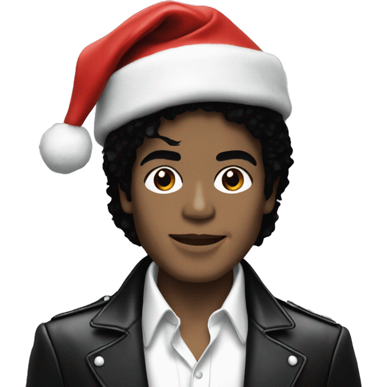 michael jackson with santa hat emoji