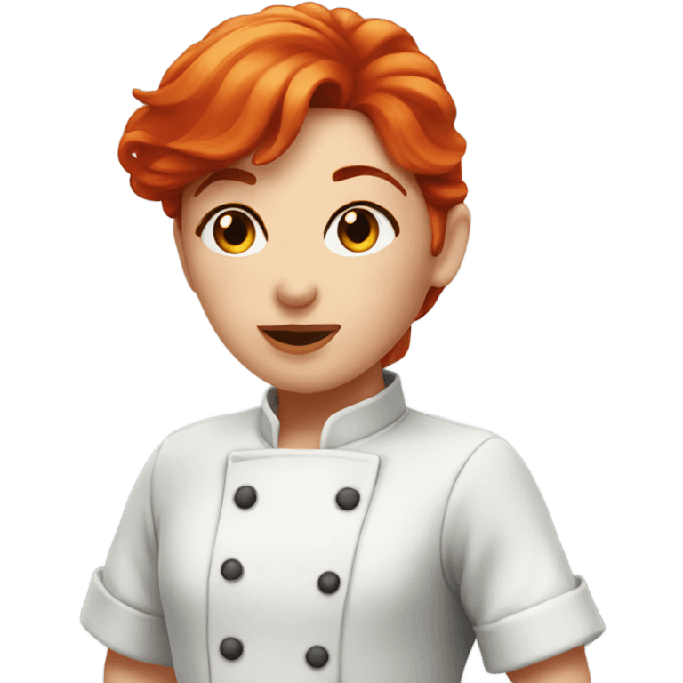 short red hair female giving a chef's kiss emoji