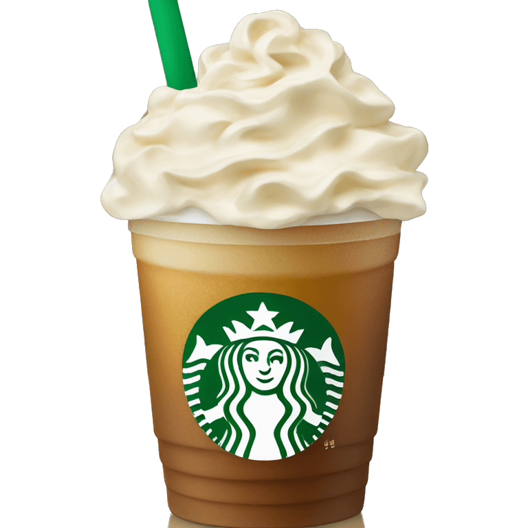 Starbucks drink with cream on top  emoji