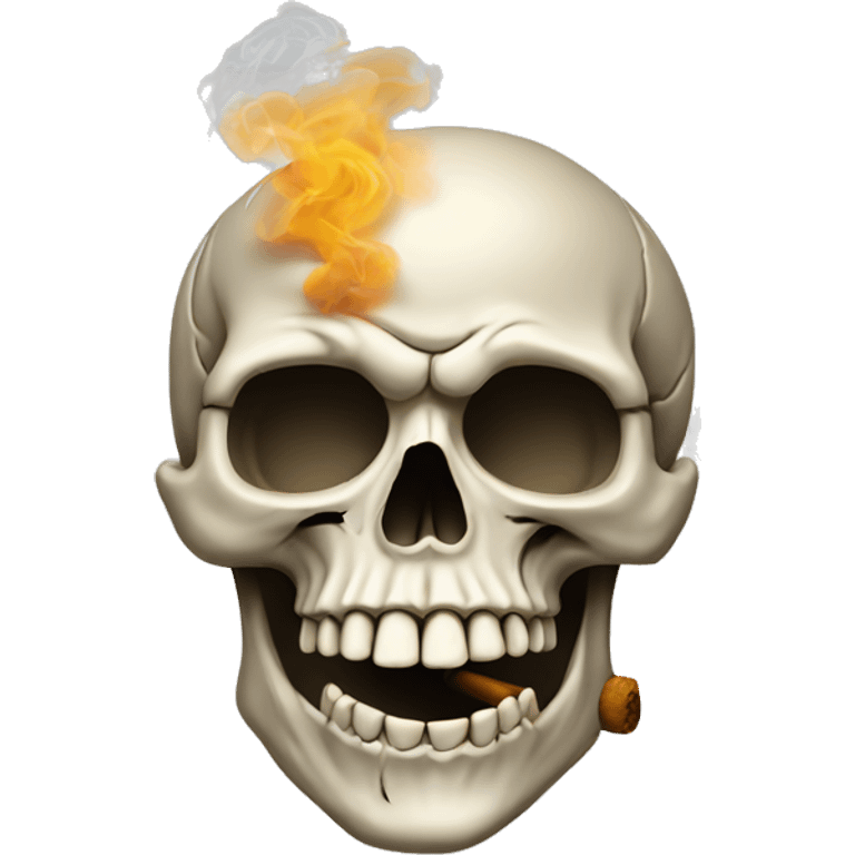 Skull smoking emoji