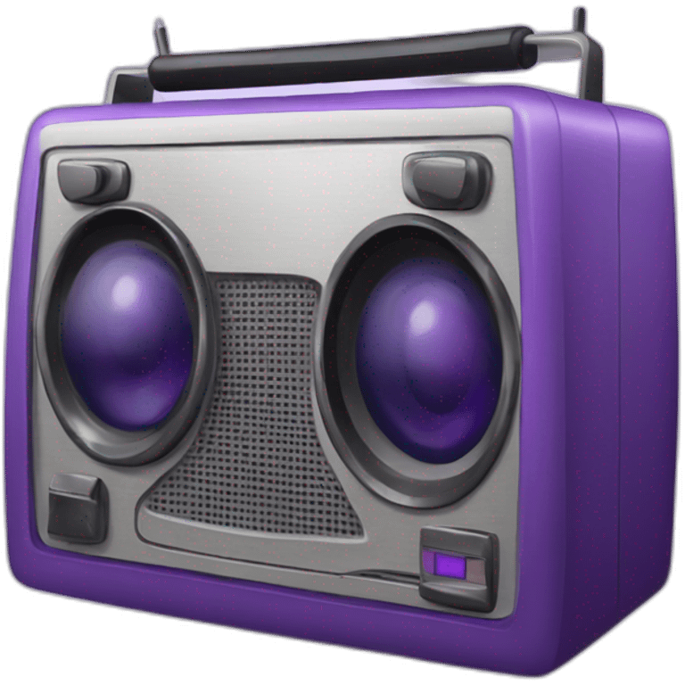 radio station sound music with purple pony emoji