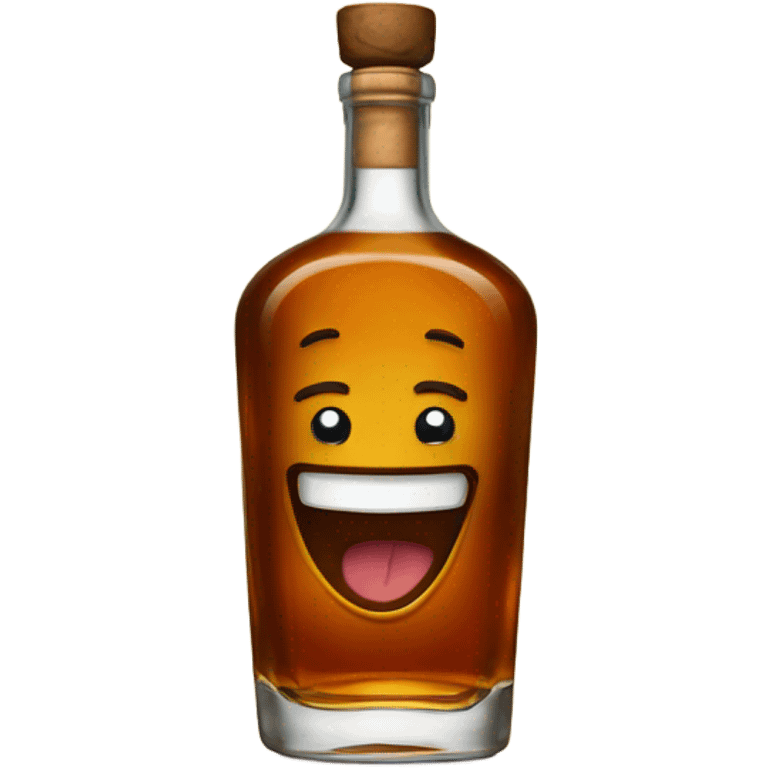 Happy whiskey emoji