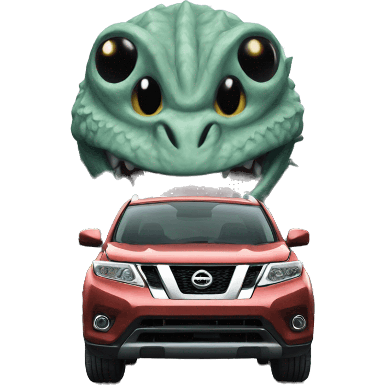 kaiju mixed with a Nissan car emoji