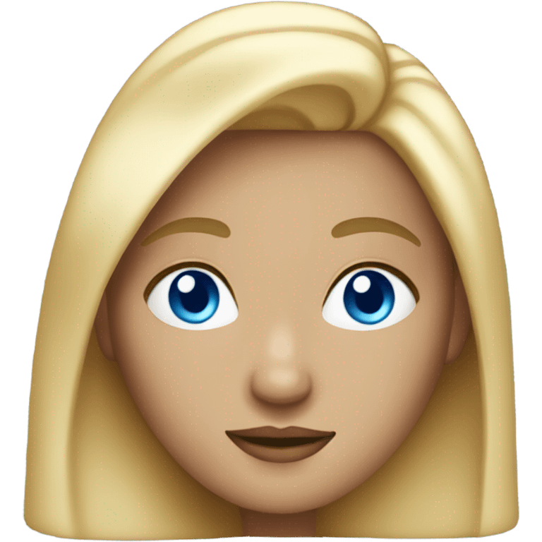 blond queen whit blue eyes whit strait hair emoji