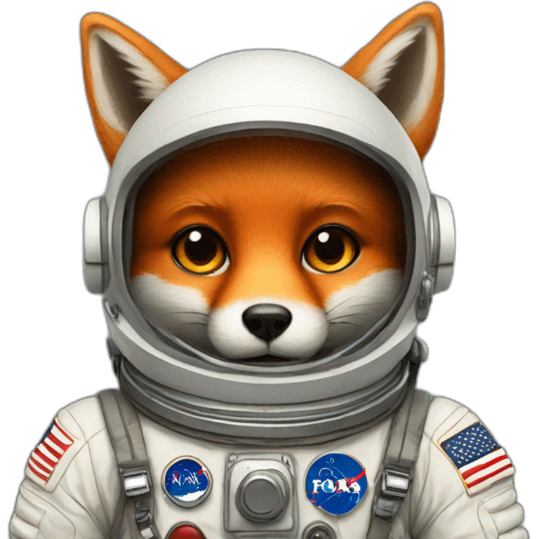 Astronaut fox emoji