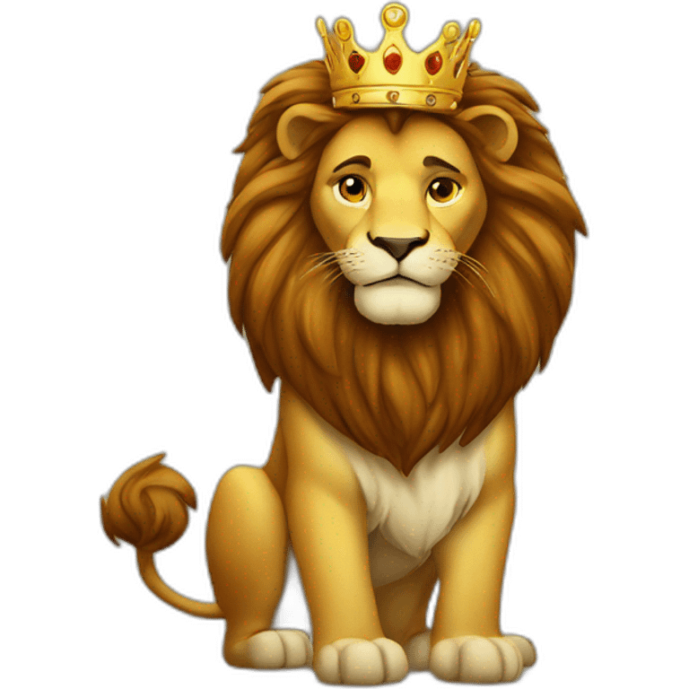 Lion with king emoji