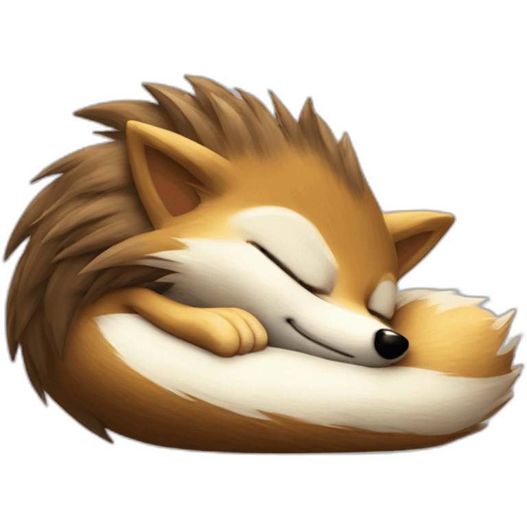 Sonic the hedgehog sleeping emoji