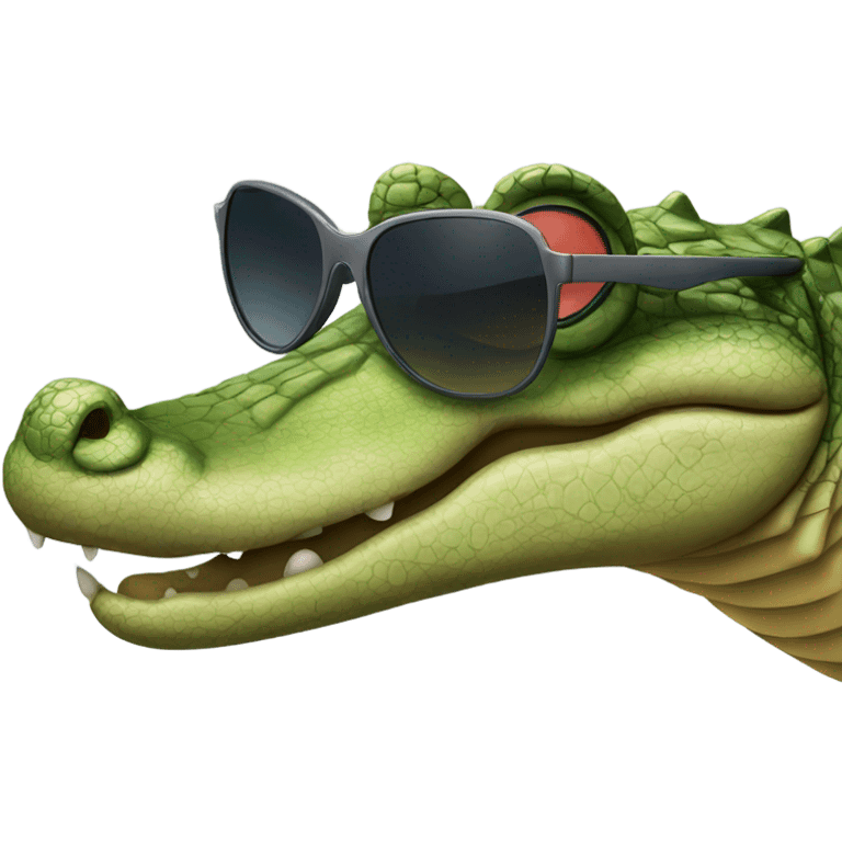 Crocodile wearing sunglasses  emoji