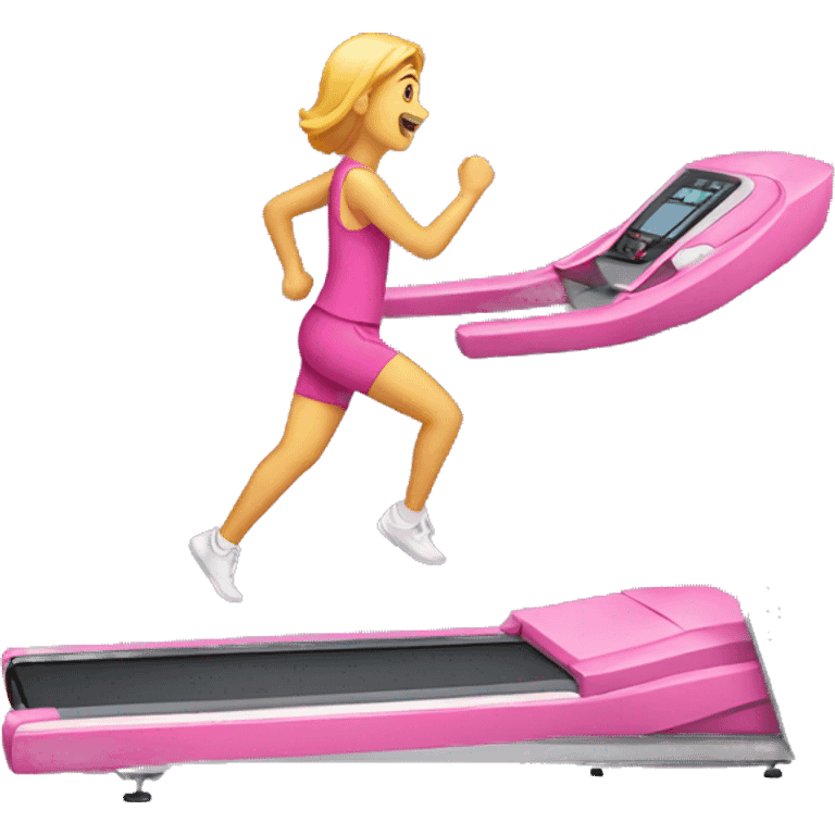 pink treadmill  emoji