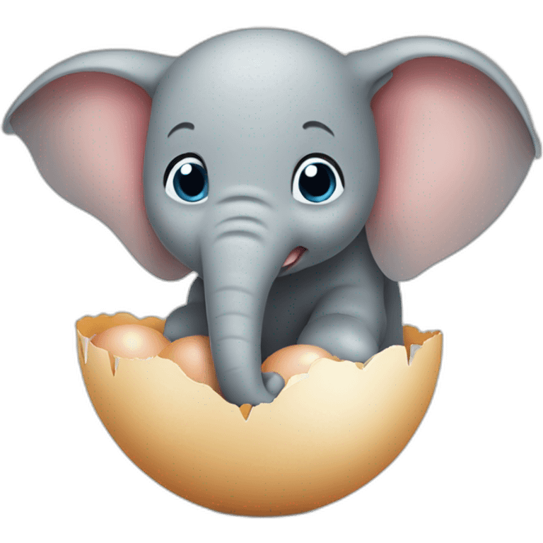 Elephant hatching egg emoji