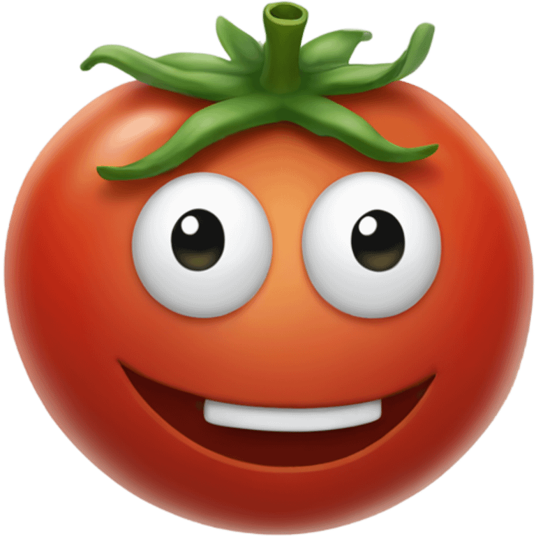 one happy tomato in motion emoji emoji