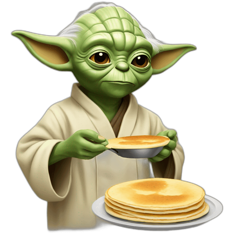 yoda cooking pancakes emoji