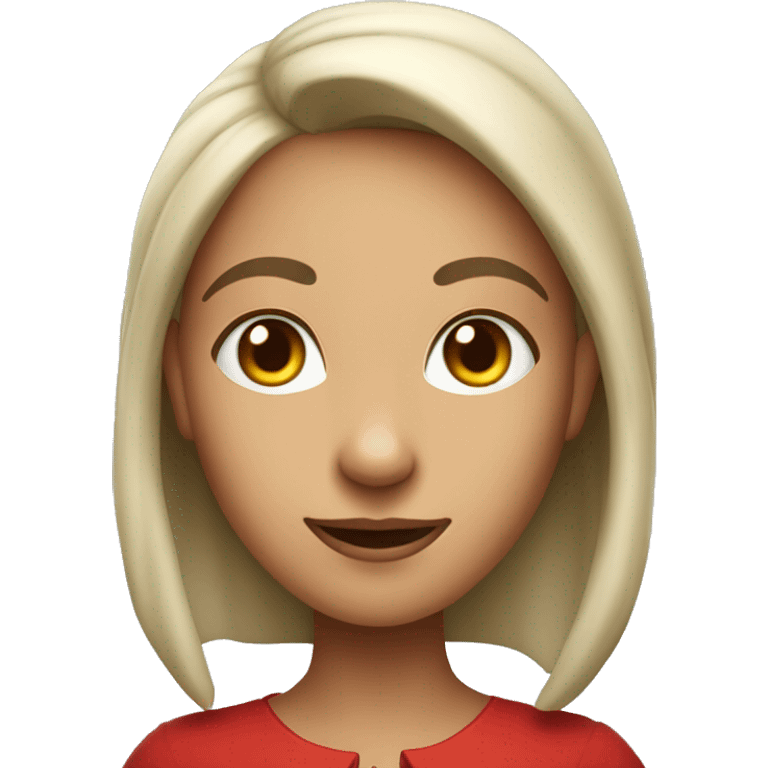 A woman elf with long pointed ears in a red shirt  emoji