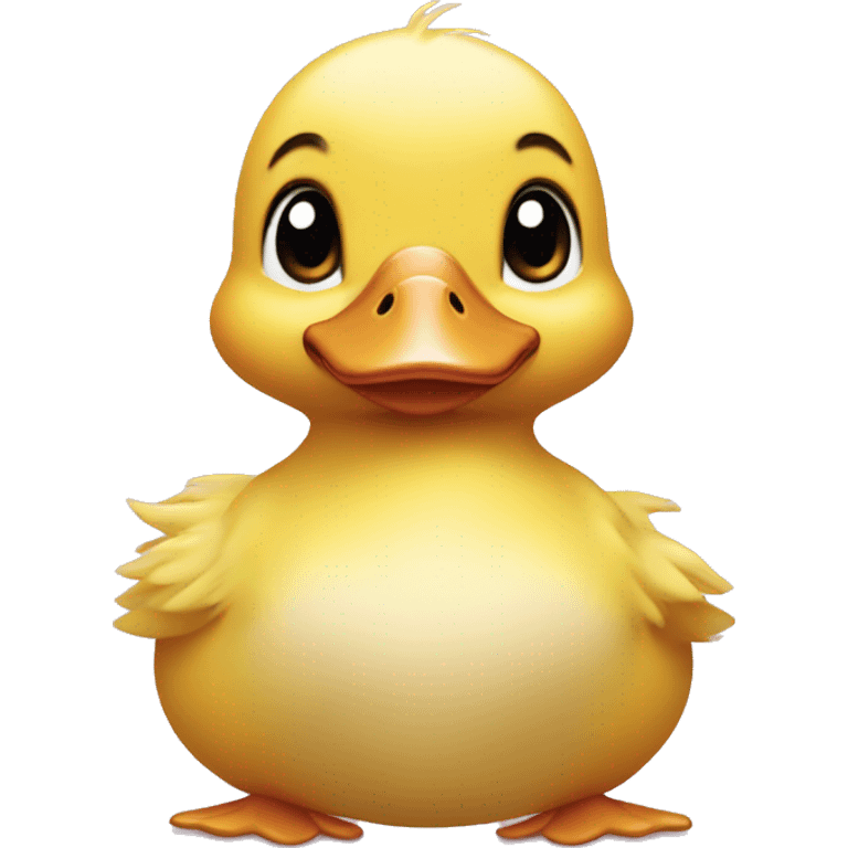 Baby duckling with a few strands of hair emoji