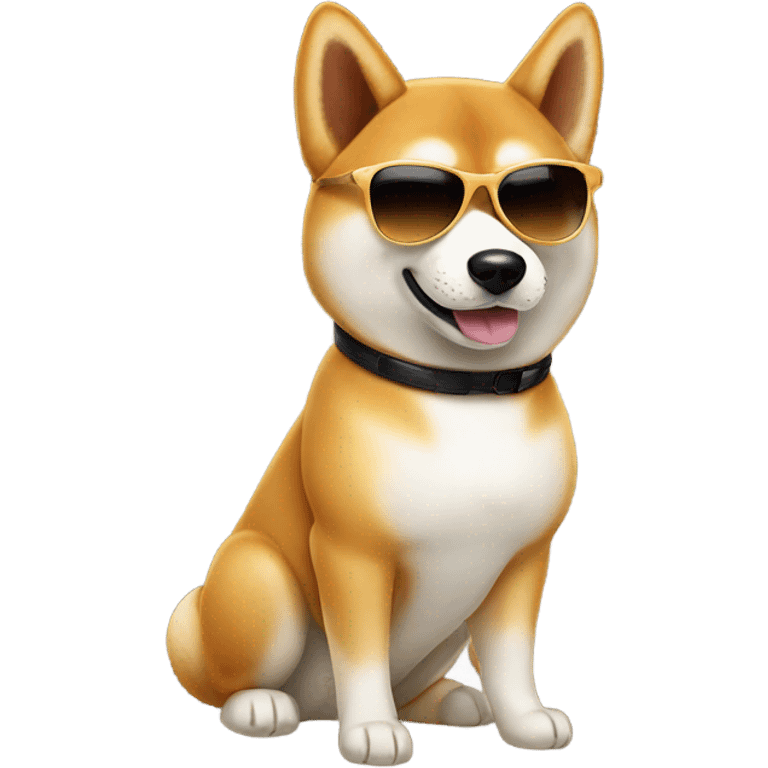 Shiba inu with sunglasses  emoji