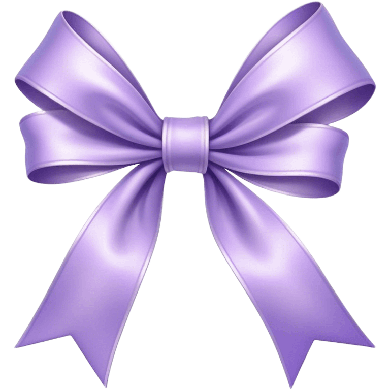 "A stylized lavender ribbon tied into a delicate bow, with exaggerated, fluid lines and a gentle shimmer."
 emoji