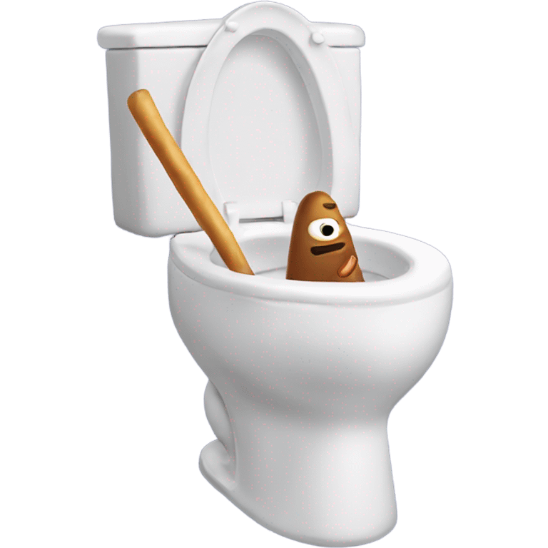 Skibidi toilet eating a drumstick  emoji