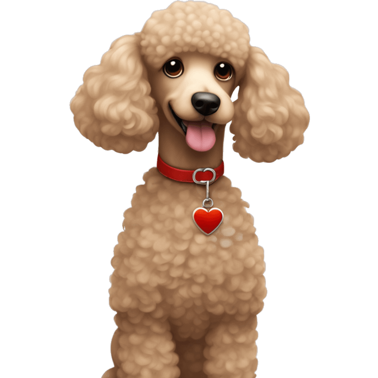 That poodle dog, red, hoop of hearts emoji