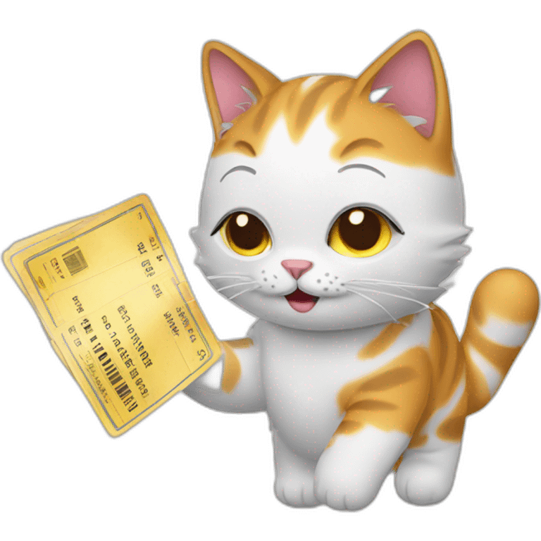 cat buying flight tickets emoji