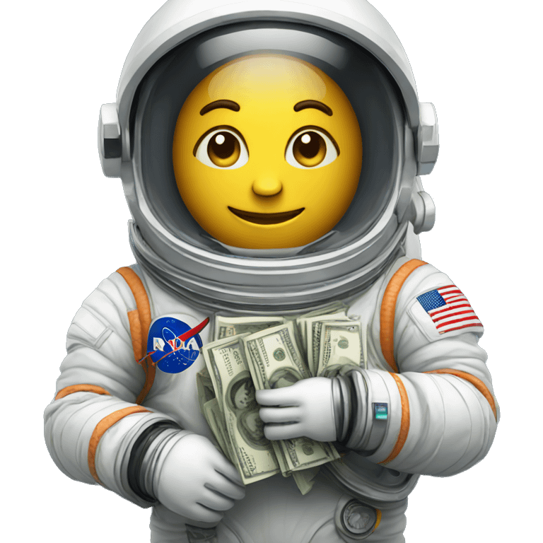 astronaut with money emoji