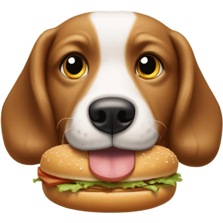 dog eating mcdonald’s emoji