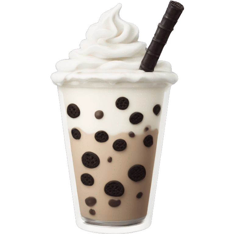 Boba Oreo milkshake emoji