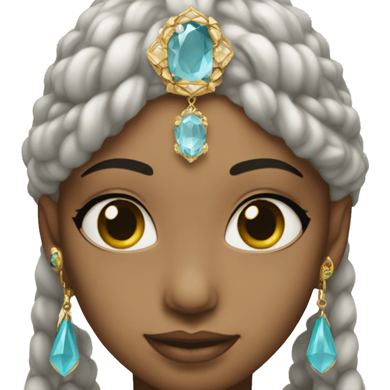 serene beauty adorned in jewelry emoji