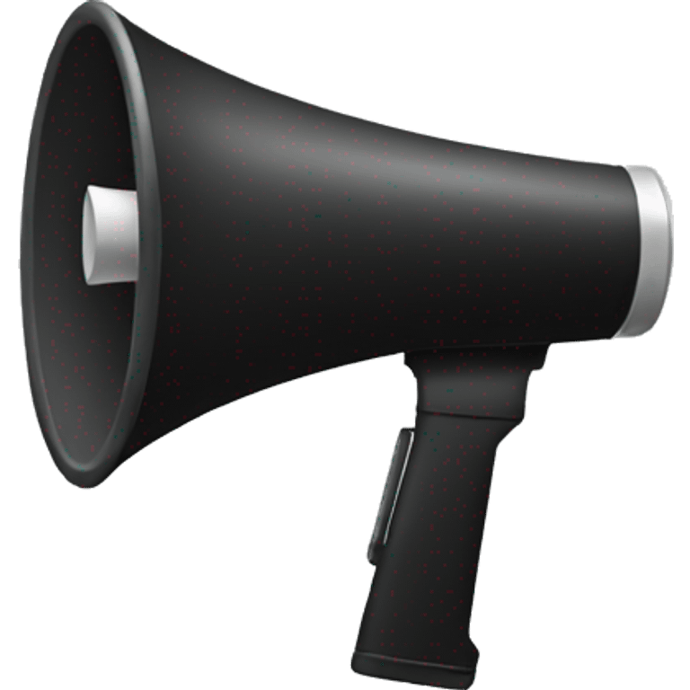 black megaphone emoji