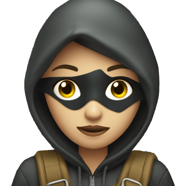 Girl robber with bag of money emoji