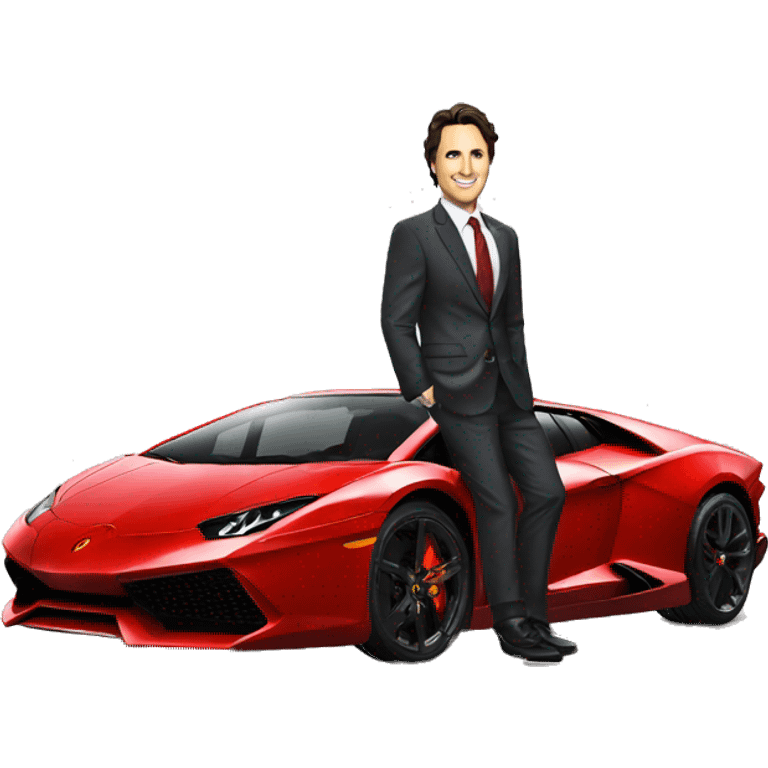 trudeau sur un lamborghini emoji