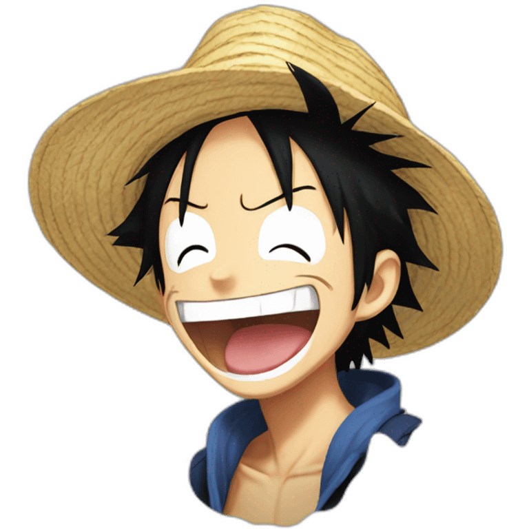 Monkey D Luffy laughing emoji