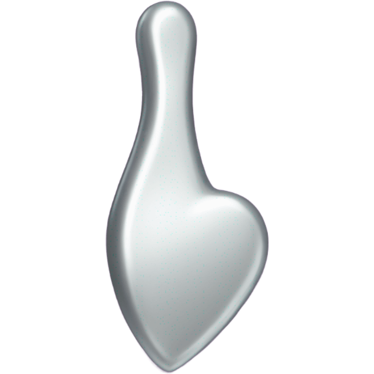 silver heart shaped gua sha massager emoji