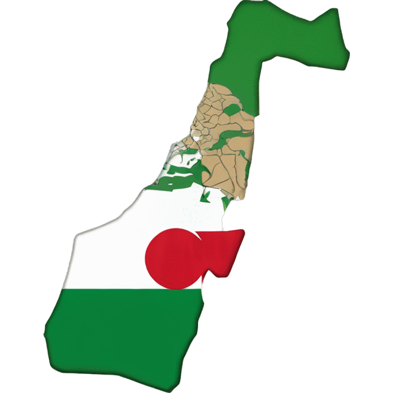 Palestine map inside it the Algerian flag  emoji